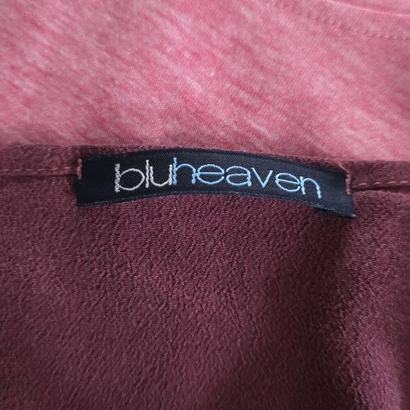 Blu Heaven Women's Size Large Mauve Crepe Cardigan - Picture 4 of 5